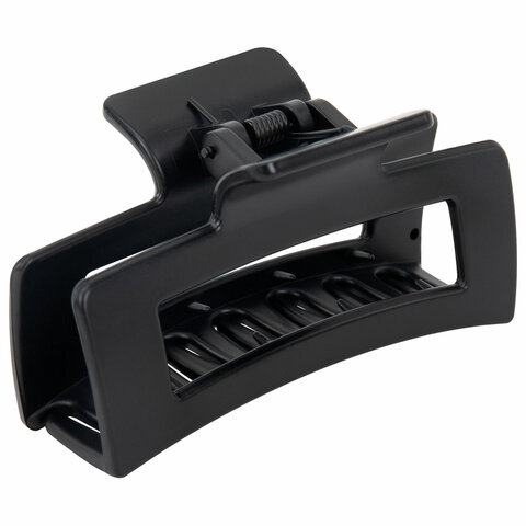 Крабы для волос НАБОР 3 шт., 8,5 см / 8,5 см / 11 см, soft-touch, чёрный, MONTE