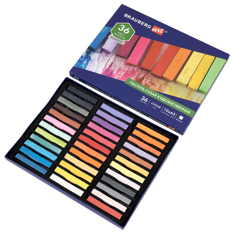 Пастель сухая художественная BRAUBERG ART CLASSIC, 36 цветов, квадратное Пастель сухая художественная BRAUBERG ART CLASSIC, 36 цветов, квадратное
