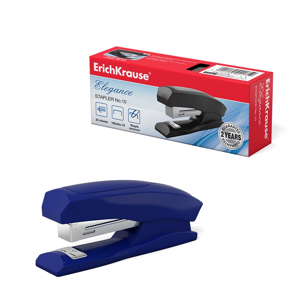 Степлер №10 Erich Krause Elegance до 20 листов, ассорти (в коробке по 1 шт.) Степлер №10 Erich Krause Elegance до 20 листов, ассорти (в коробке по 1 шт.)
