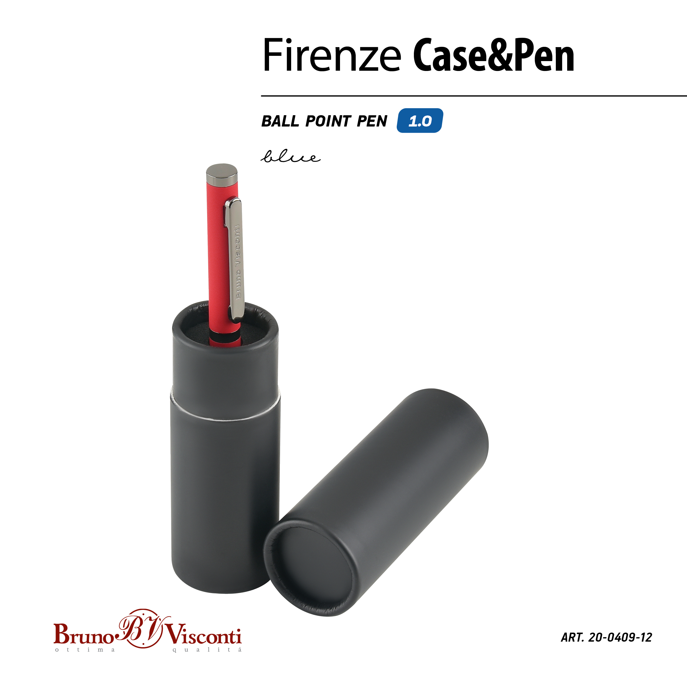 РУЧКА "FIRENZE" ШАРИКОВАЯ В КАРТОННОМ ТУБУСЕ, 1.0 ММ, СИНЯЯ (корпус РУЧКА "FIRENZE" ШАРИКОВАЯ В КАРТОННОМ ТУБУСЕ, 1.0 ММ, СИНЯЯ (корпус