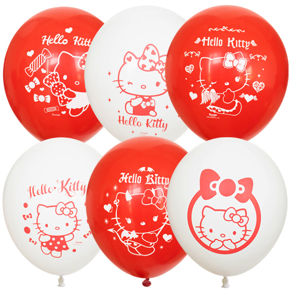 Набор шаров «Hello Kitty» асорти, рисунок, 5 штук, 12"/30см