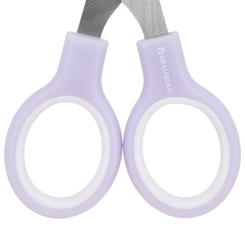 Ножницы BRAUBERG KIDS 130 мм, ручки лавандовые, закругленные лезвия с линейкой, Ножницы BRAUBERG KIDS 130 мм, ручки лавандовые, закругленные лезвия с линейкой,