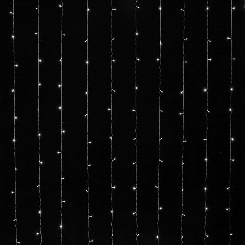 Электрогирлянда-занавес комнатная "Штора" 3х3 м, 196 LED, холодный Электрогирлянда-занавес комнатная "Штора" 3х3 м, 196 LED, холодный