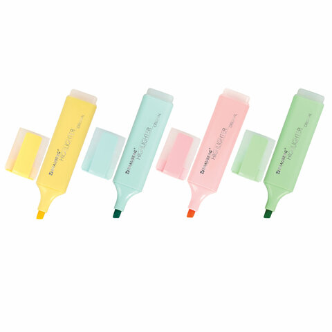 Набор текстовыделителей BRAUBERG 4 шт., АССОРТИ, "ORIGINAL PASTEL",