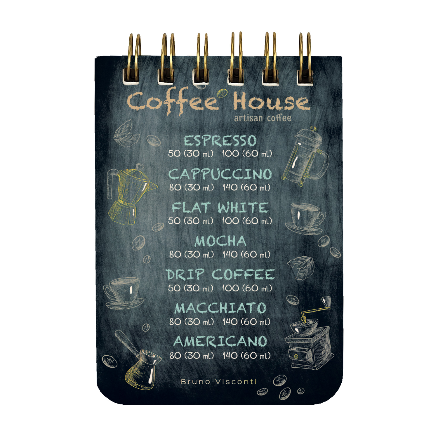 БЛОКНОТ НА ГРЕБНЕ «CUTE JOURNAL» A7, BV, 100 Л. "COFFEЕ HOUSE-2" БЛОКНОТ НА ГРЕБНЕ «CUTE JOURNAL» A7, BV, 100 Л. "COFFEЕ HOUSE-2"