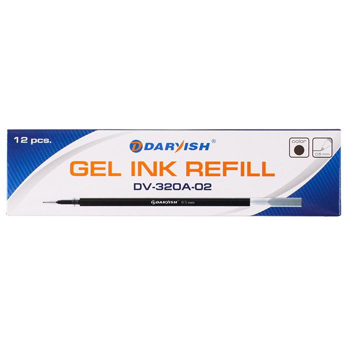 Стержень гелевый черный игольчатый наконечник "Darvish" Стержень гелевый черный игольчатый наконечник "Darvish"