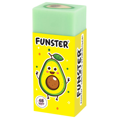 Ластик FUNSTER (ФАНСТЕР) "AVOCADO", 50х21х16 мм, прямоугольный, Ластик FUNSTER (ФАНСТЕР) "AVOCADO", 50х21х16 мм, прямоугольный,