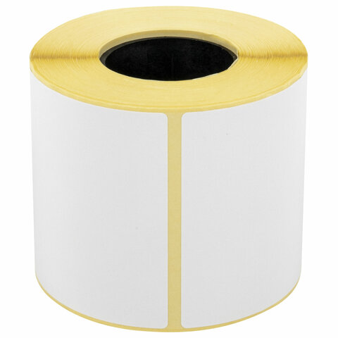 Этикетки термотрансферные, ПОЛУГЛЯНЕЦ, 75х120 мм, 300 этикеток в ролике, 115609