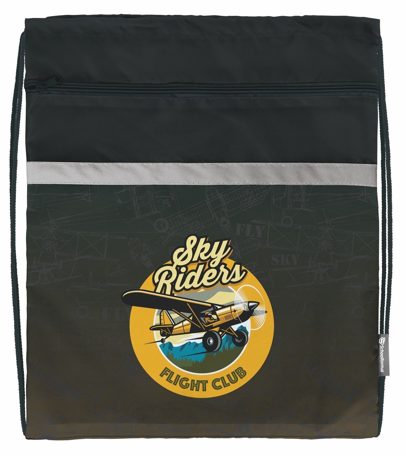 Мешок для обуви Schoolformat SKY RIDER 49х41 см для мальчиков большой с карманом Мешок для обуви Schoolformat SKY RIDER 49х41 см для мальчиков большой с карманом