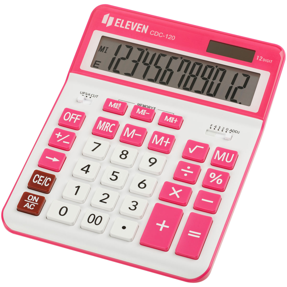 Калькулятор настольный Eleven CDC-120-WH/RD, 12 разрядов, двойное питание, Калькулятор настольный Eleven CDC-120-WH/RD, 12 разрядов, двойное питание,