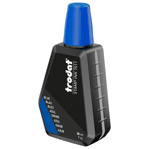 Краска штемпельная TRODAT, синяя, 28 мл, на водной основе, 7011с Краска штемпельная TRODAT, синяя, 28 мл, на водной основе, 7011с