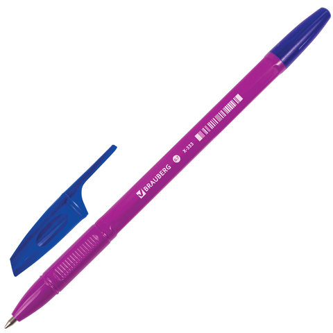 Ручка шариковая BRAUBERG "X-333" NEON SOLID, СИНЯЯ, корпус ассорти, Ручка шариковая BRAUBERG "X-333" NEON SOLID, СИНЯЯ, корпус ассорти,