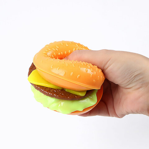 Игрушка-антистресс "БУРГЕР", 7 см, дисплей, JOLLY JOT (ДЖОЛЛИ ДЖОТ),