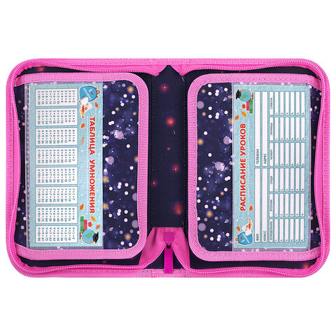 Пенал BRAUBERG, 1 отделение, 2 откидные планки, полиэстер, 21х14 см, "Tiny
