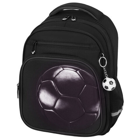 Рюкзак BRAUBERG PROFI, 2 отделения, с брелком, "Leather ball", Рюкзак BRAUBERG PROFI, 2 отделения, с брелком, "Leather ball",