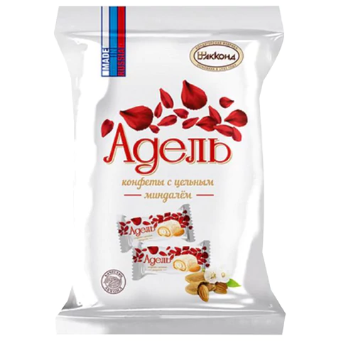 Конфеты АККОНД "Адель" с цельным миндалём, в кокосовой стружке, 500 г, Конфеты АККОНД "Адель" с цельным миндалём, в кокосовой стружке, 500 г,