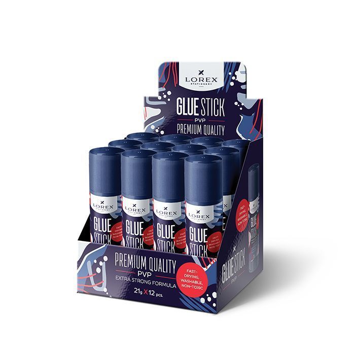 Клей-карандаш LOREX 21 г. PVP EXTRA Клей-карандаш LOREX 21 г. PVP EXTRA