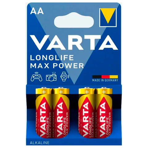 Батарейки алкалиновые "пальчиковые" КОМПЛЕКТ 4 шт., VARTA LONGLIFE MAX Батарейки алкалиновые "пальчиковые" КОМПЛЕКТ 4 шт., VARTA LONGLIFE MAX