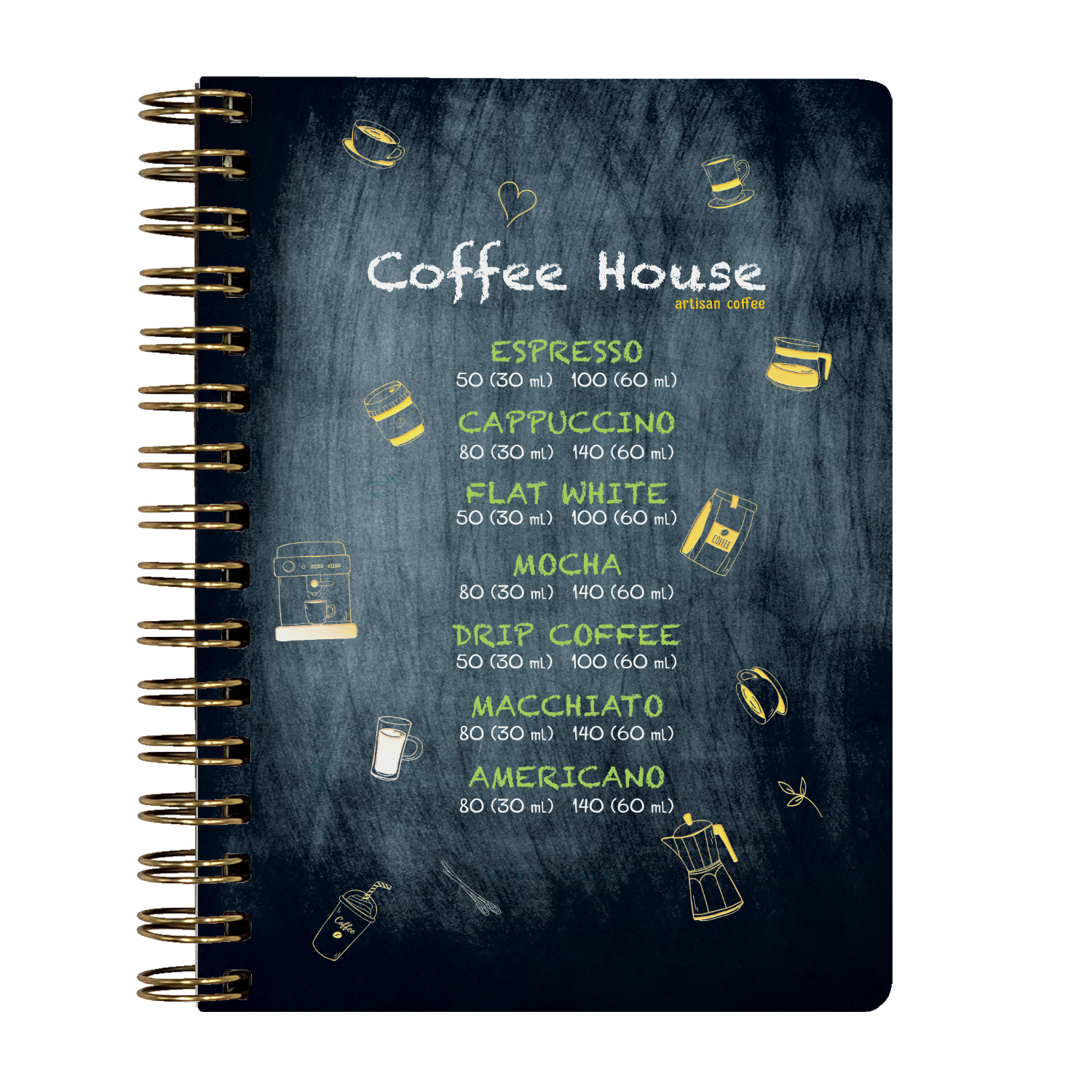 ТЕТРАДЬ НА ГРЕБНЕ А6 Bruno Visconti "COFFEЕ HOUSE" 60 листов, клетка ТЕТРАДЬ НА ГРЕБНЕ А6 Bruno Visconti "COFFEЕ HOUSE" 60 листов, клетка