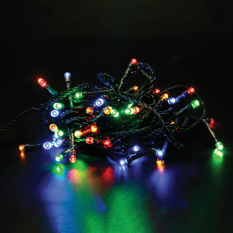 Электрогирлянда-нить комнатная "Стандарт" 5 м, 50 LED, мультицветная, Электрогирлянда-нить комнатная "Стандарт" 5 м, 50 LED, мультицветная,