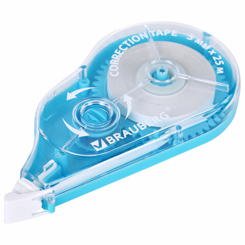 Корректирующая лента BRAUBERG MAXI PLUS, 5 мм х 25 м, механизм перемотки, корпус Корректирующая лента BRAUBERG MAXI PLUS, 5 мм х 25 м, механизм перемотки, корпус