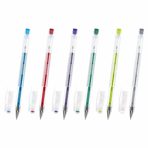 Ручки гелевые БЛЕСТКИ BRAUBERG "EXTRA", НАБОР 6 ЦВЕТОВ, узел 0,7 мм, Ручки гелевые БЛЕСТКИ BRAUBERG "EXTRA", НАБОР 6 ЦВЕТОВ, узел 0,7 мм,