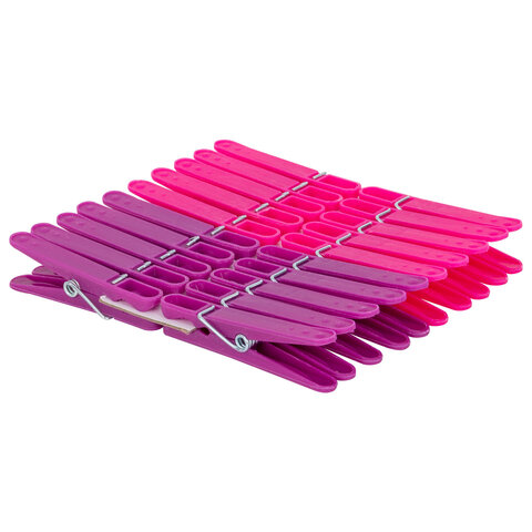 Прищепки бельевые 6,8 см, КОМПЛЕКТ 20 штук, пластик, ассорти, PRIMILA (ПРИМИЛА)