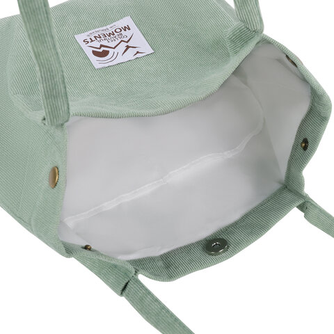 Сумка-шоппер BRAUBERG MOMENTS, вельвет, 35х30 см, мятный, 271908 Сумка-шоппер BRAUBERG MOMENTS, вельвет, 35х30 см, мятный, 271908