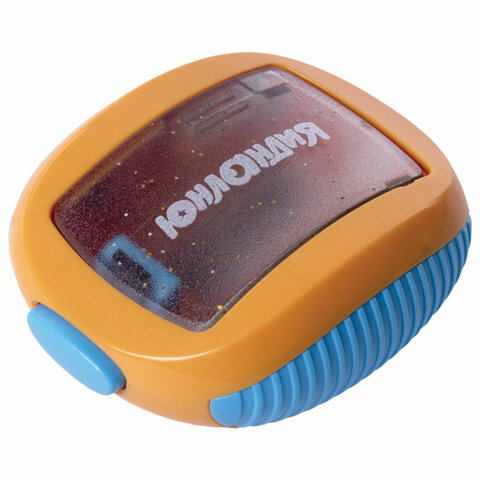 Точилка ЮНЛАНДИЯ "Звездолет Юнландика", с контейнером, пластиковая, Точилка ЮНЛАНДИЯ "Звездолет Юнландика", с контейнером, пластиковая,