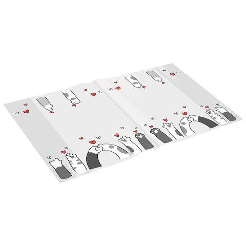 Обложки "PAWS" для тетрадей и дневников, КОМПЛЕКТ 10 шт., ПЛОТНЫЕ,