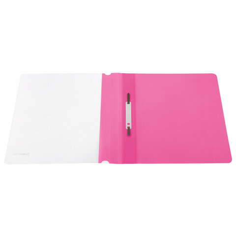 Скоросшиватель пластиковый BRAUBERG, А4, 130/180 мкм, розовый, 228672 Скоросшиватель пластиковый BRAUBERG, А4, 130/180 мкм, розовый, 228672