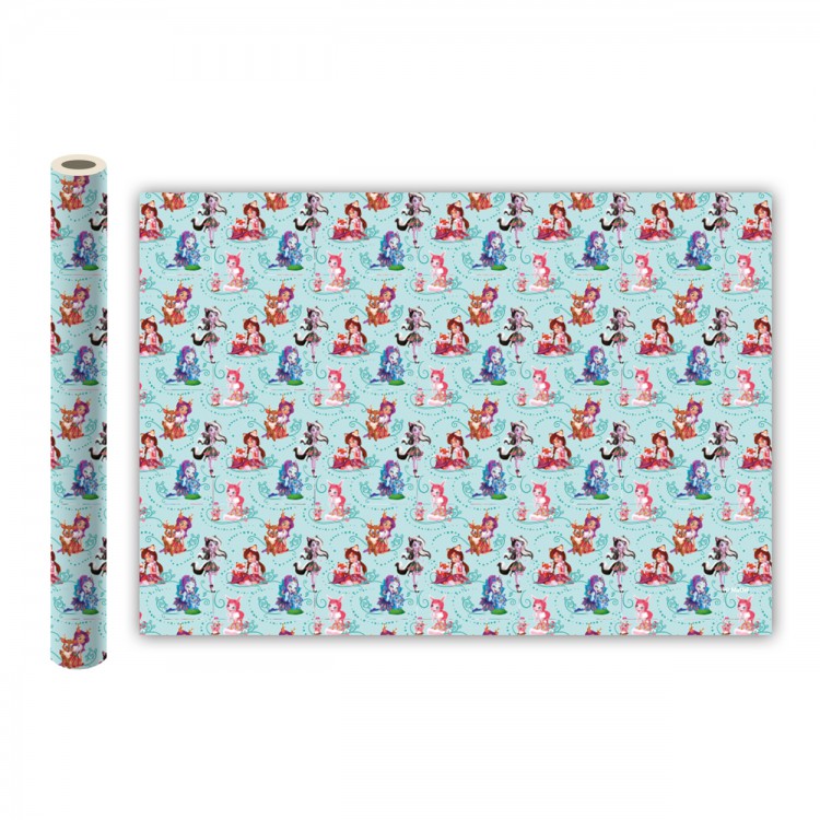 Enchantimals. Упаковочная бумага-1, 700*1000 мм, 2 шт в рулоне Enchantimals. Упаковочная бумага-1, 700*1000 мм, 2 шт в рулоне