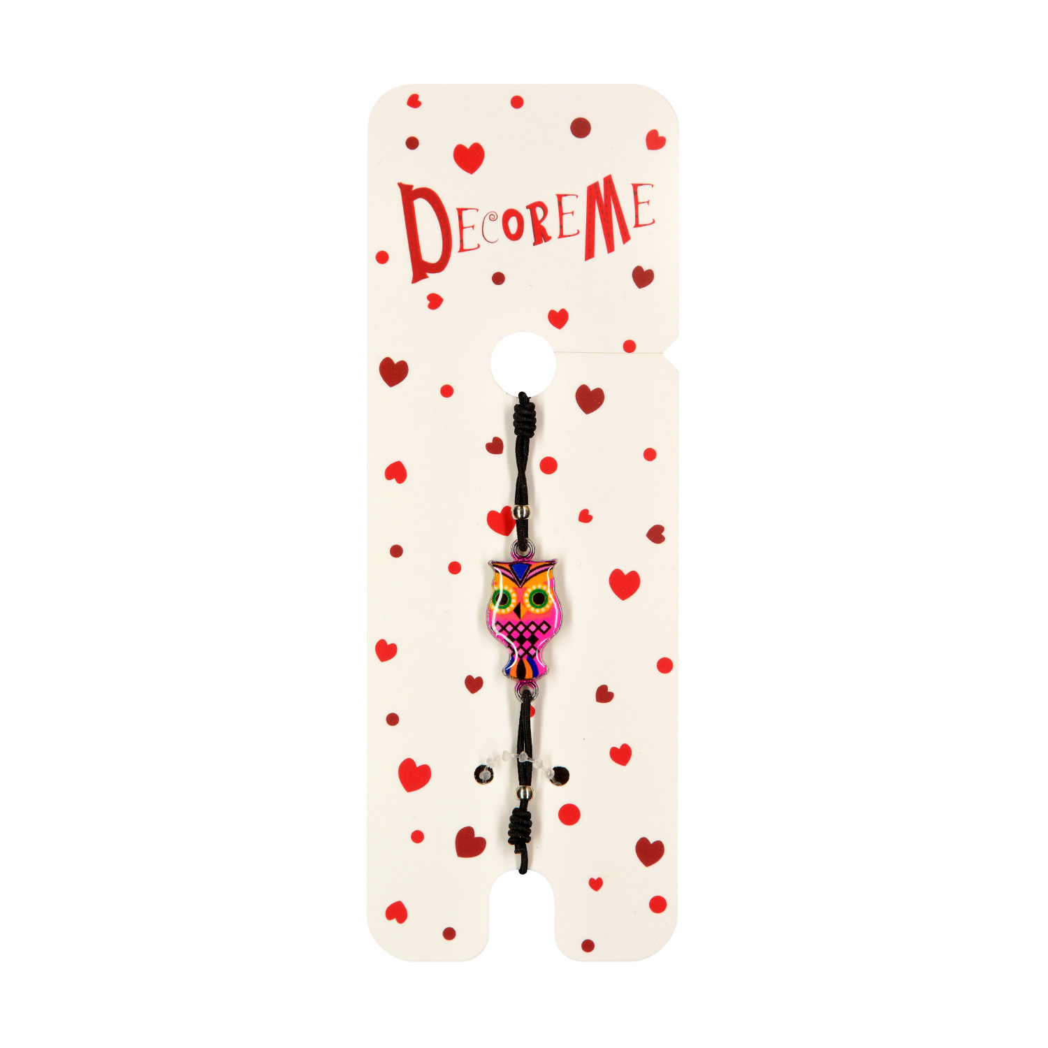 БРАСЛЕТ НА РЕЗИНКЕ, "СОВА" ВИД 2, 5 ЦВЕТОВ