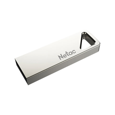 Флеш-диск 64 GB NETAC U326, USB 2.0, металлический корпус, серебристый,