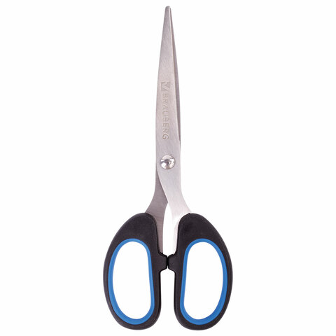 Ножницы BRAUBERG "Classic+", 160 мм, классической формы, резиновые Ножницы BRAUBERG "Classic+", 160 мм, классической формы, резиновые