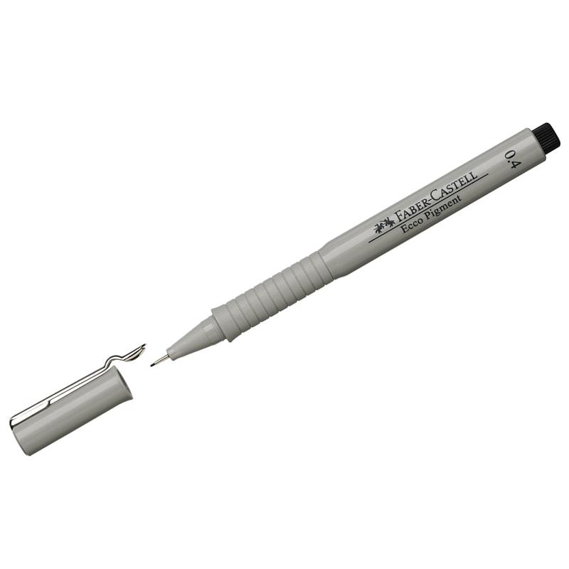 Ручка капиллярная Faber-Castell "Ecco Pigment" черная, 0,4мм. 166499 Ручка капиллярная Faber-Castell "Ecco Pigment" черная, 0,4мм. 166499