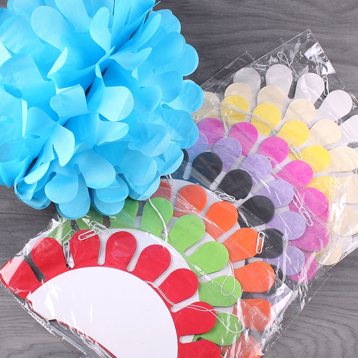 Праздничное украшение "Помпон" d-30см ассорти Праздничное украшение "Помпон" d-30см ассорти