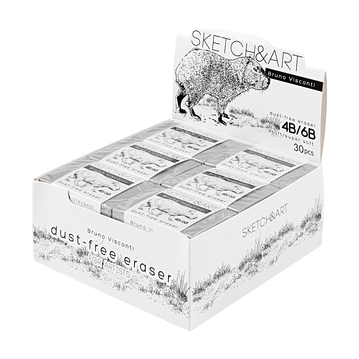 ЛАСТИК ХУДОЖЕСТВЕННЫЙ "SKETCH&ART" 4B/6B, СЕРЫЙ ЛАСТИК ХУДОЖЕСТВЕННЫЙ "SKETCH&ART" 4B/6B, СЕРЫЙ