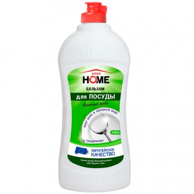 ВИТЭКС HOME БАЛЬЗАМ для посуды НЕЖНЫЕ РУКИ с глицерином и Алоэ, 500мл, код 08 44 ВИТЭКС HOME БАЛЬЗАМ для посуды НЕЖНЫЕ РУКИ с глицерином и Алоэ, 500мл, код 08 44
