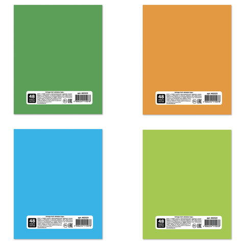 Тетрадь А5, 48 л., STAFF, клетка, офсет №2, обложка картон, ВРЕМЕНА ГОДА, 402323