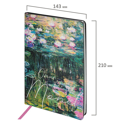 Блокнот А5 (143x210 мм), BRAUBERG VISTA "Claude Monet", под кожу, Блокнот А5 (143x210 мм), BRAUBERG VISTA "Claude Monet", под кожу,