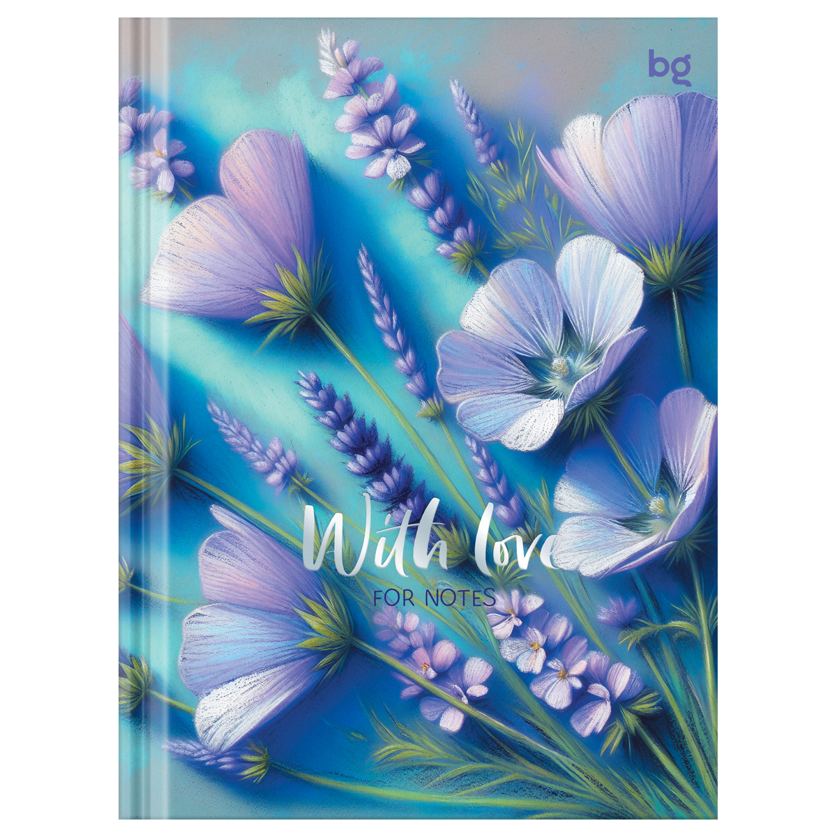 Бизнес-блокнот А6, 80л., BG "Flowers with love", матовая ламинация, Бизнес-блокнот А6, 80л., BG "Flowers with love", матовая ламинация,