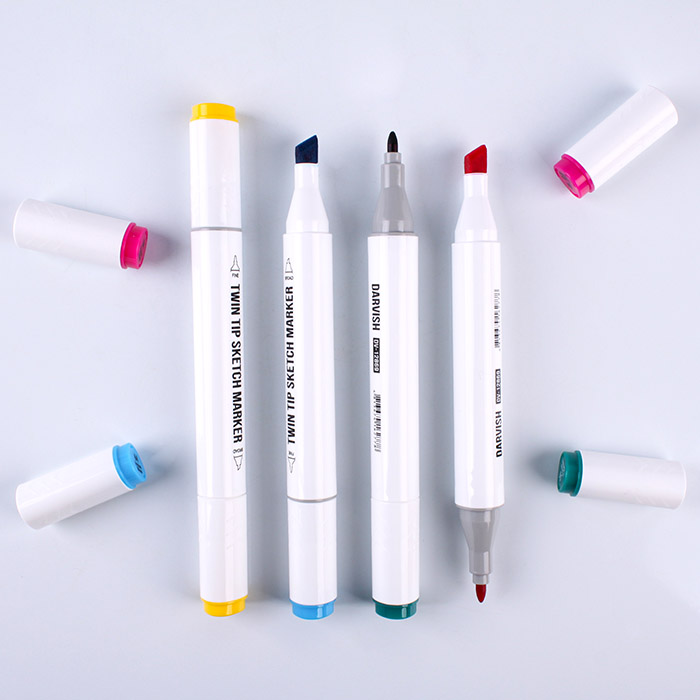 Маркеры для скетчинга (двусторонние) (набор 24 цв)