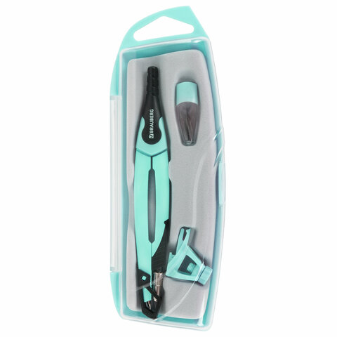 Готовальня BRAUBERG ULTRA, 4 предмета: циркуль 135 мм, запасной грифель, Готовальня BRAUBERG ULTRA, 4 предмета: циркуль 135 мм, запасной грифель,