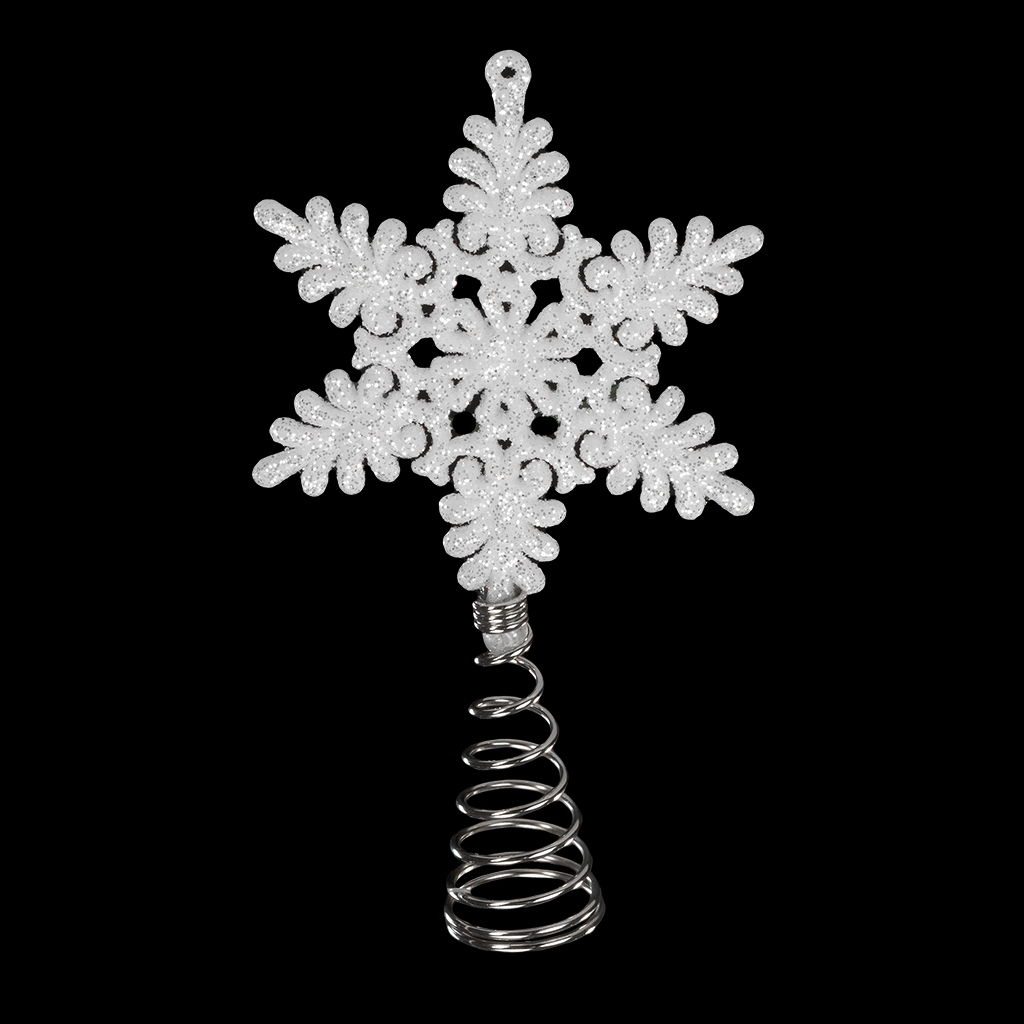 Верхушка ErichKrause Decor® Снежинка белая 13см Верхушка ErichKrause Decor® Снежинка белая 13см