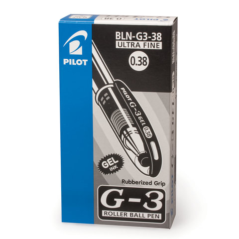 Ручка гелевая с грипом PILOT "G-3", ЧЕРНАЯ, корпус прозрачный, узел Ручка гелевая с грипом PILOT "G-3", ЧЕРНАЯ, корпус прозрачный, узел