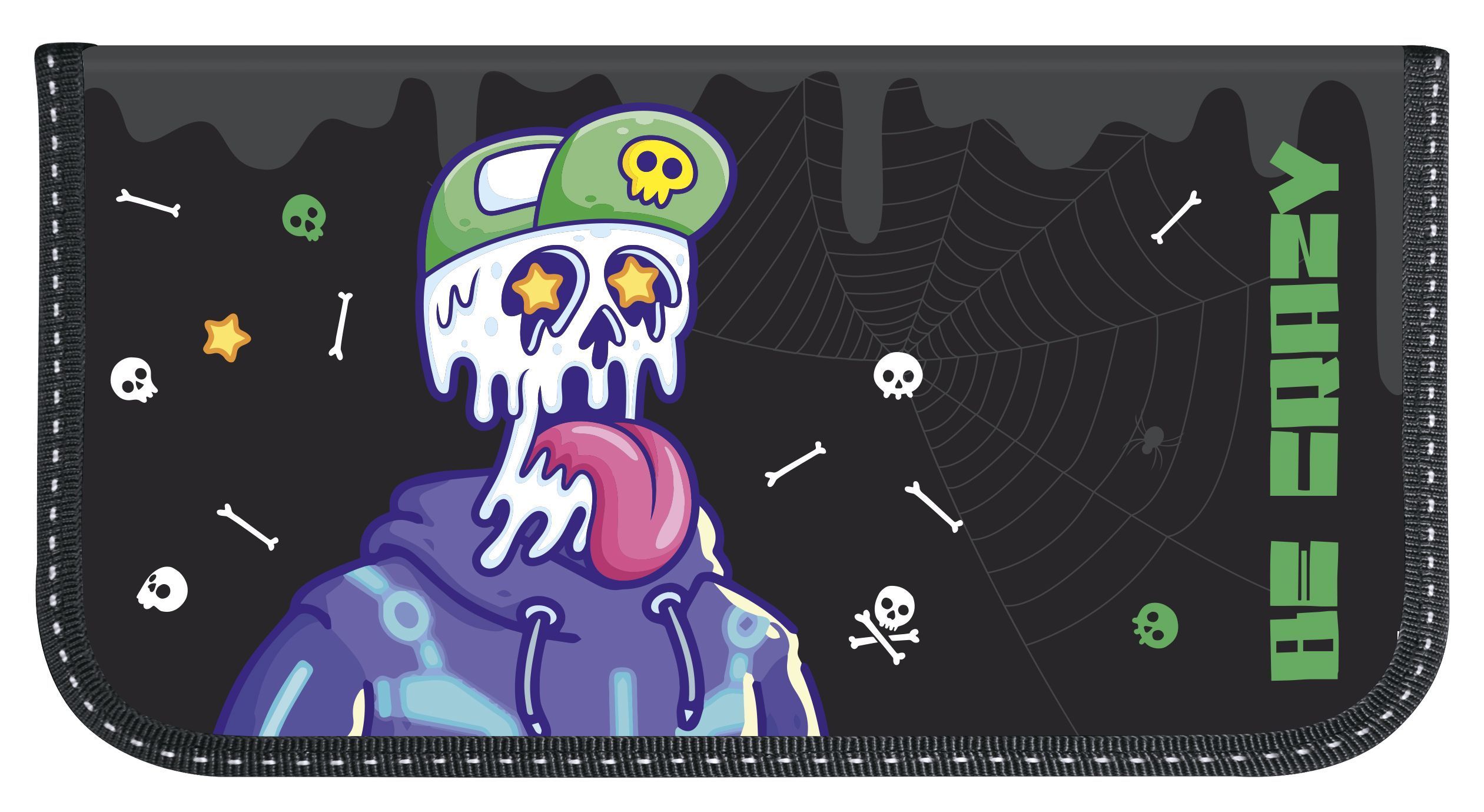 Пенал 1 секционный сред. Schoolformat СКЕЛЕТОНЫ 190х90х20 картон молния черн. Пенал 1 секционный сред. Schoolformat СКЕЛЕТОНЫ 190х90х20 картон молния черн.