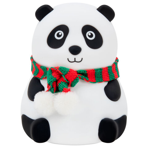 Ночник силиконовый LED "Панда" 106x112x136 мм, белый свет/RGB, таймер,