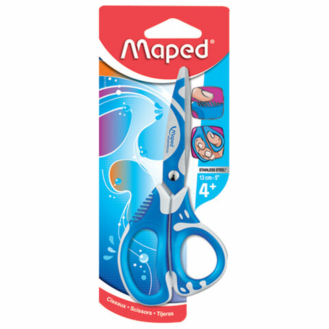 Ножницы MAPED (Франция) "Zenoa Fit", 130 мм, прорезинные ручки, с