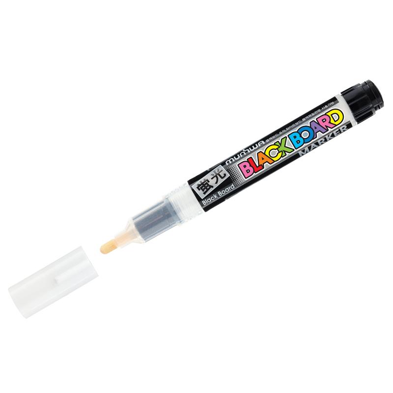 Маркер меловой MunHwa "Black Board Marker" белый, 3мм, водная основа Маркер меловой MunHwa "Black Board Marker" белый, 3мм, водная основа
